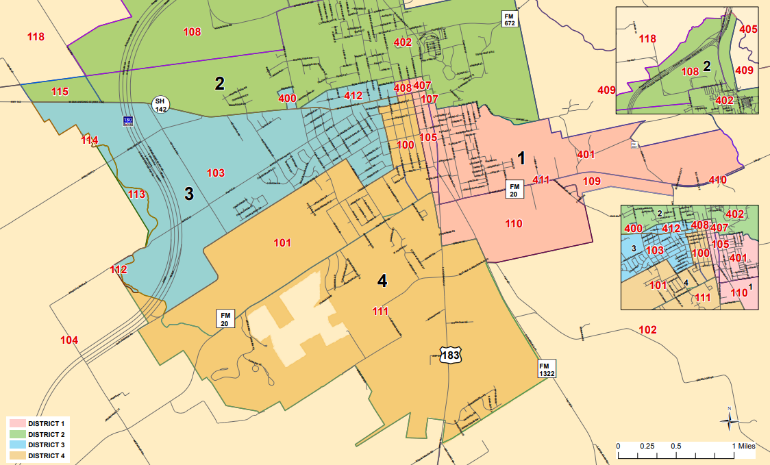 Lockhart Voting Districts 2021 